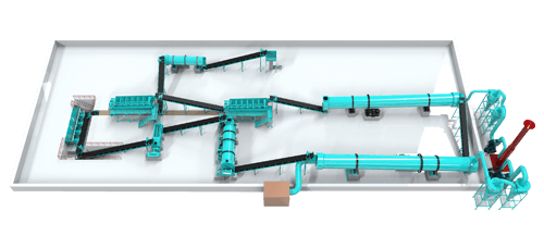 新型有機(jī)肥二合一造粒生產(chǎn)工藝